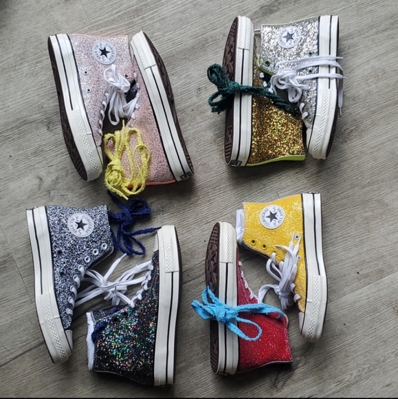 NEW JW Anderson x Chuck 70 High Glitter Pack - Picture 11 of 12